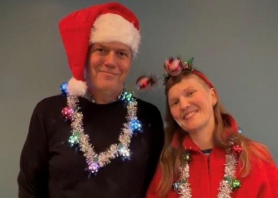 Julebilde av Ann Kirstine og Bård