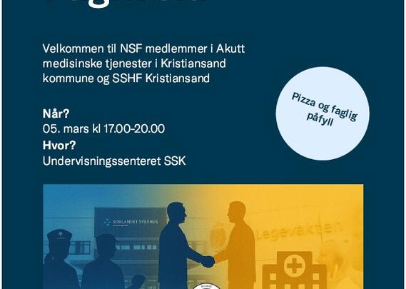 Plakat fagkveld akuttmedisinske tjenester Kristiansand