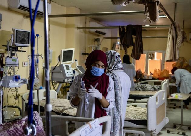 Sykehus med helsearbeidere i Sudan