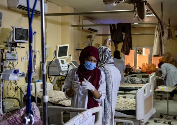 Sykehus med helsearbeidere i Sudan