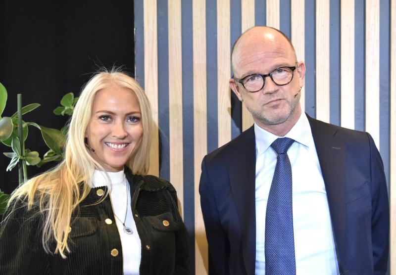 Lill Sverresdatter Larsen og Ole Erik Almlid, administrerende direktør i NHO