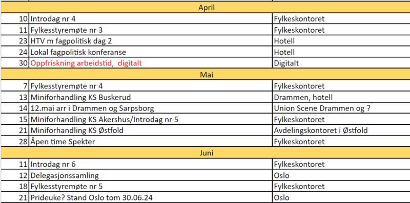 Aktivitetsplan april-juni 2024