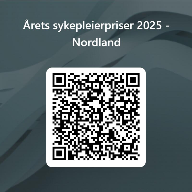 QR kode Årets Sykepleiepriser Nordland