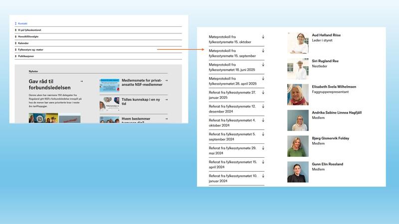 Screenshot hjemmeside
