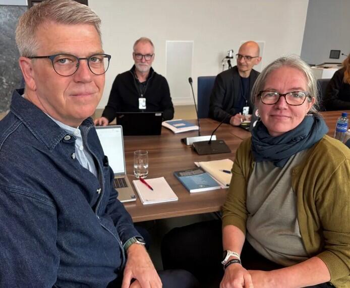 Forhandlingsleder Marianne Lange Krogh og nestleder Bård Eirik Ruud i Unio Oslo