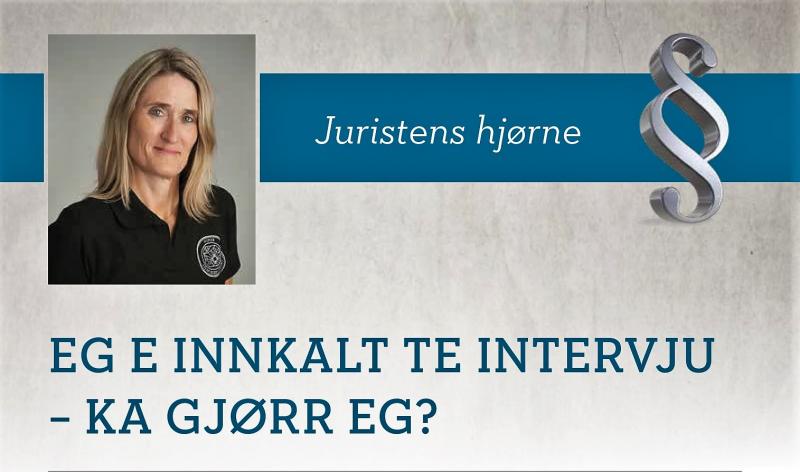 Banner for juristens hjørne med Stina Gustafsson